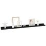 Voir la diapositive 3 : VIDAXL Etageres murales 2 pcs Noir 100x9x3 cm
