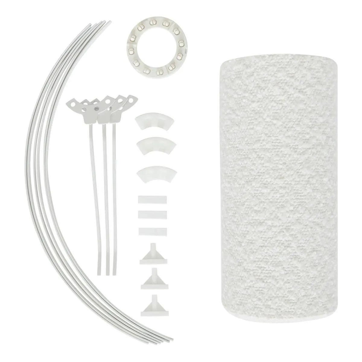 ATMOSPHERA Abat Jour en Tissu Bouclette  Beline  50cm Blanc