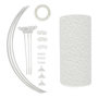 Voir la diapositive 4 : ATMOSPHERA Abat Jour en Tissu Bouclette  Beline  50cm Blanc