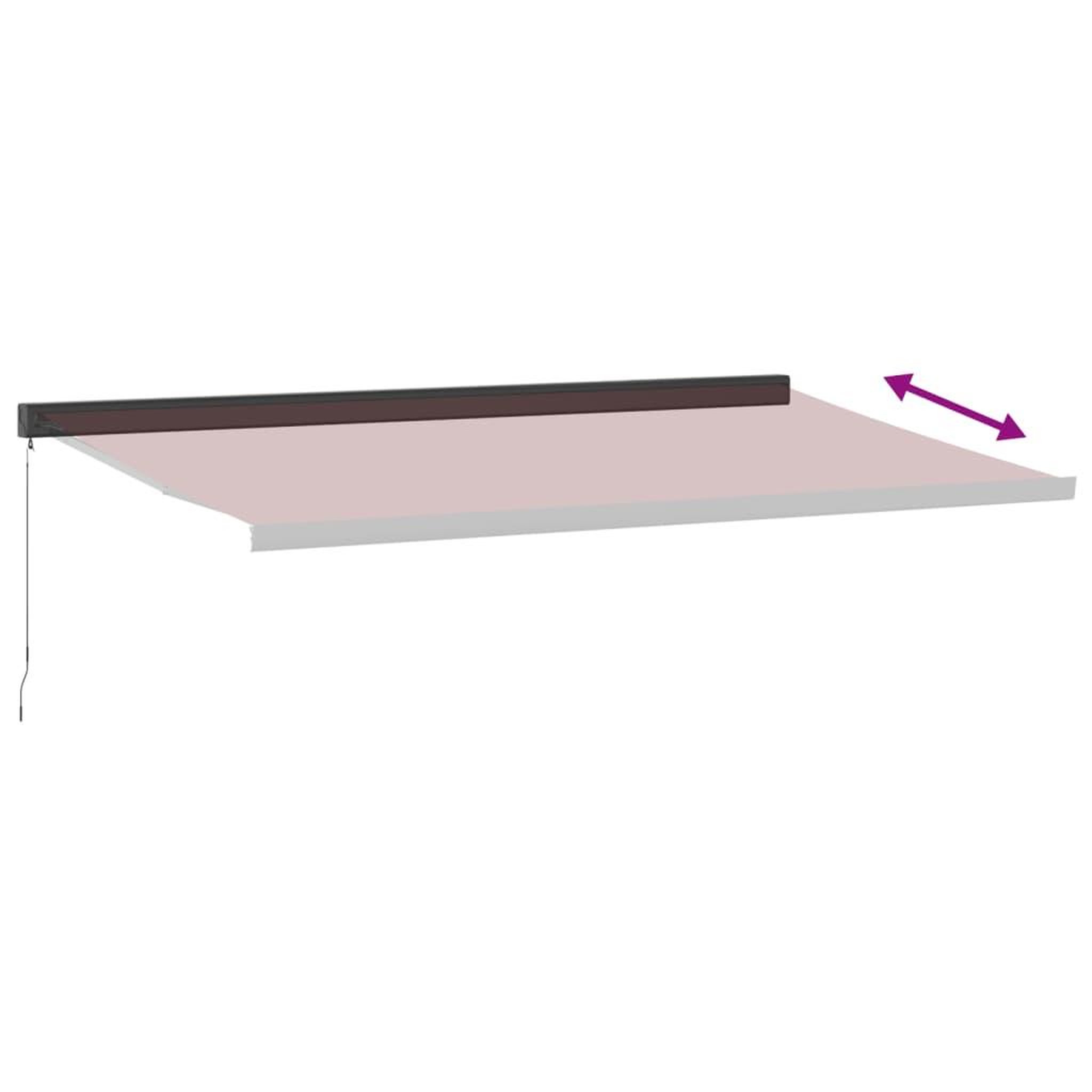 Voir la diapositive 5 : VIDAXL Auvent manuel retractable bordeaux 500x300 cm