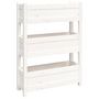 Voir la diapositive 2 : VIDAXL Jardiniere Blanc 77x25x104,5 cm Bois massif de pin