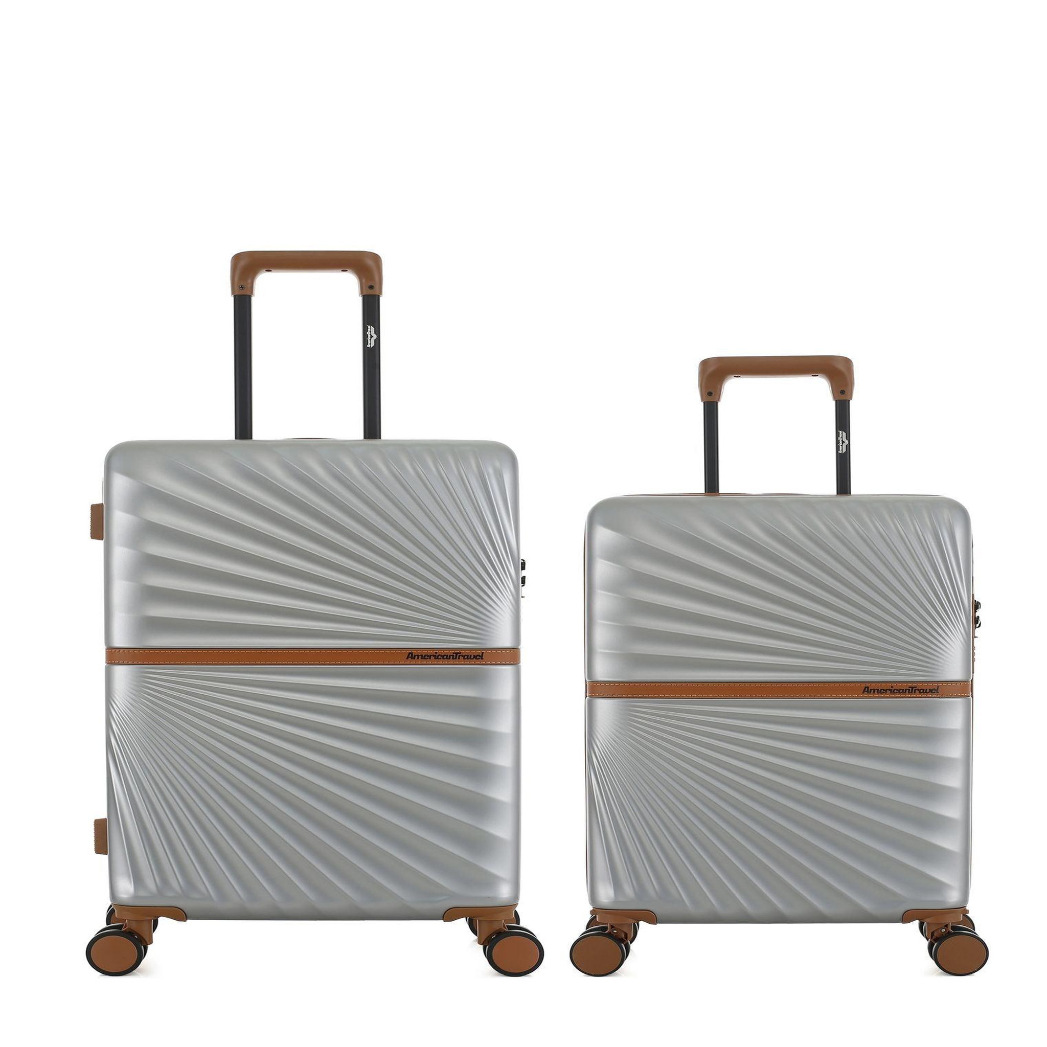 AMERICAN TRAVEL Lot de 2 Valises Rigides Taille Moyenne et Cabine OAKLAND