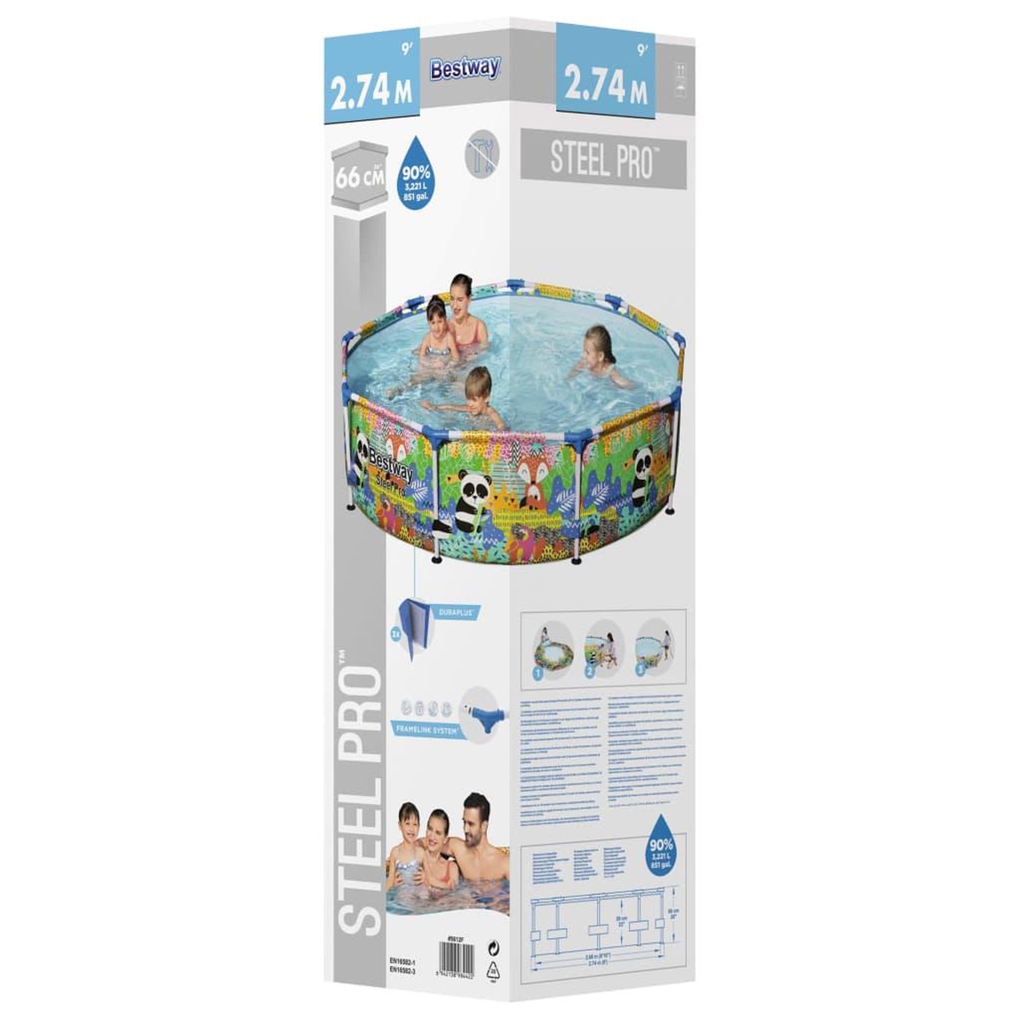 Voir la diapositive 3 : BESTWAY Bestway Piscine Steel Pro MAX 274x66 cm