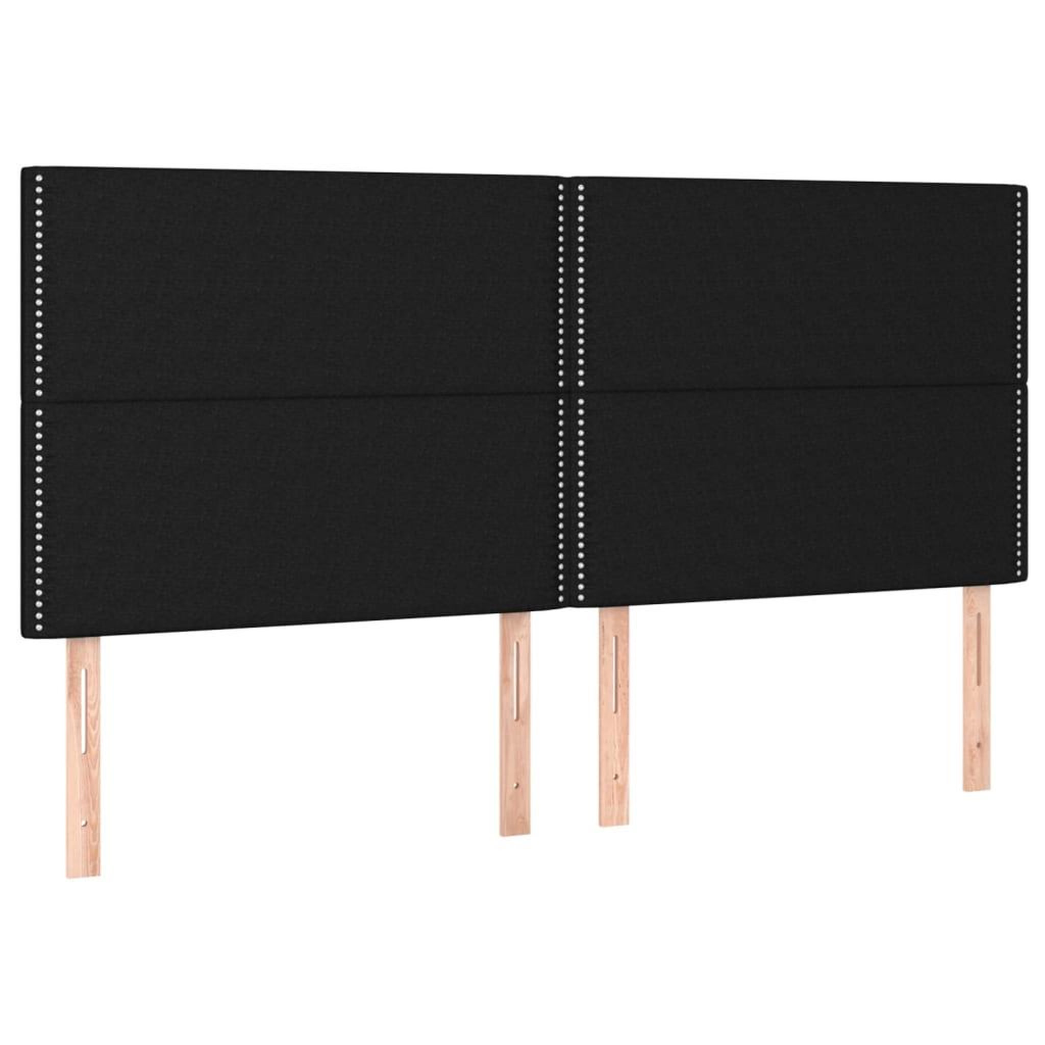 Voir la diapositive 4 : VIDAXL Tete de lit a LED Noir 200x5x118/128 cm Tissu