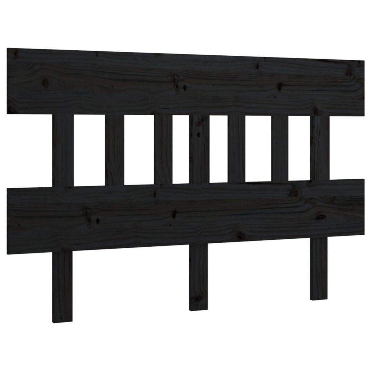 VIDAXL Tete de lit Noir 143,5x3x81 cm Bois massif de pin