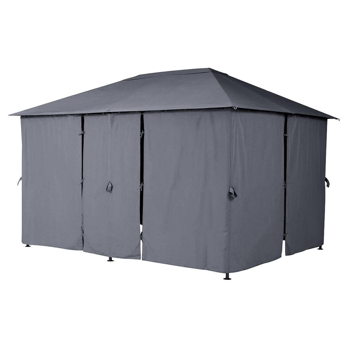 HESPERIDE Tonnelle de jardin Santorini 3 x 4 m Ardoise - Hespéride