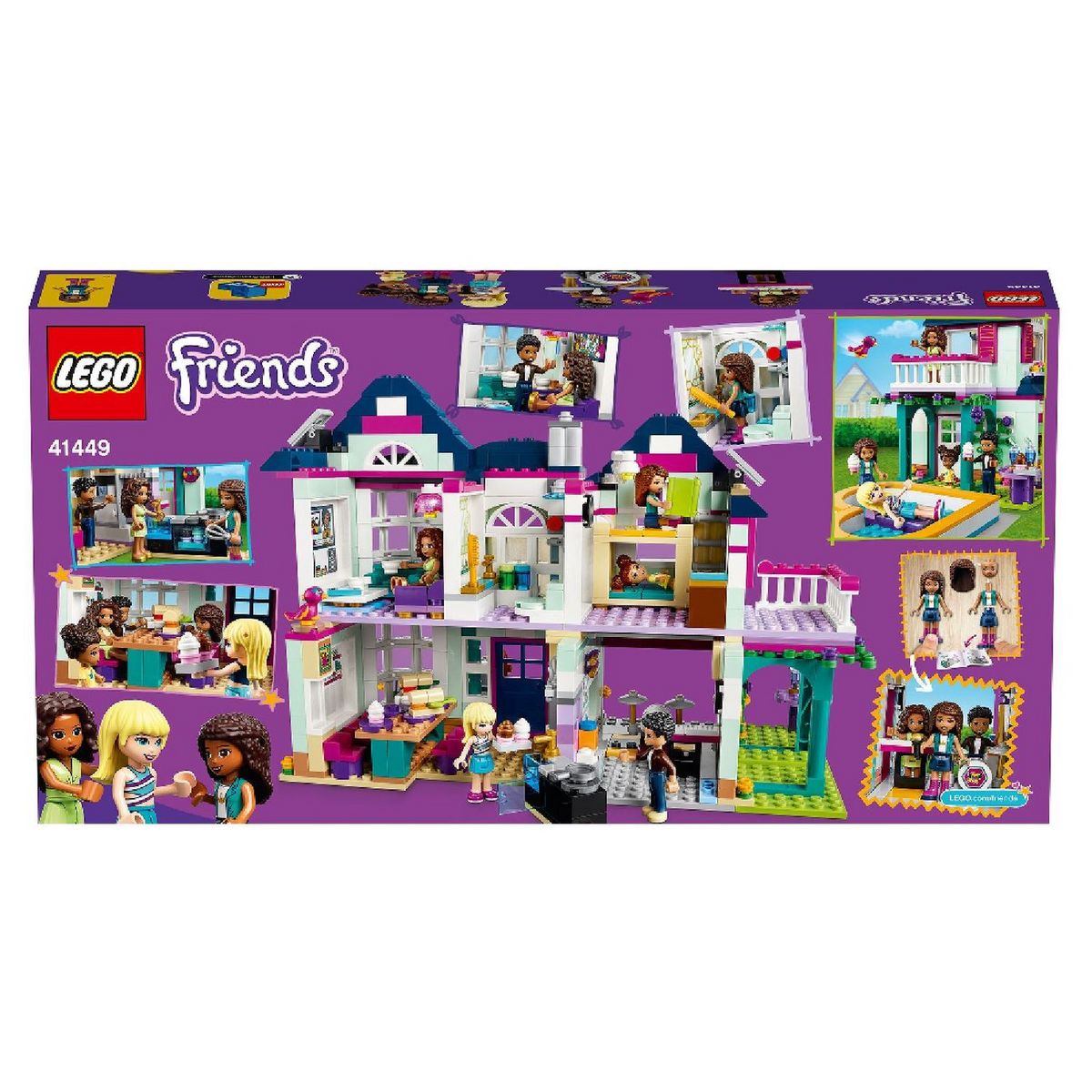 LEGO Friends 41449 La Maison Familiale d&rsquo;Andréa, Jouet avec la Maison de Poupées
