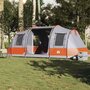 Voir la diapositive 3 : VIDAXL Tente de camping tunnel 4 personnes gris et orange impermeable