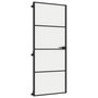 Voir la diapositive 5 : VIDAXL Porte interieure mince noir 83x201,5 cm verre trempe aluminium