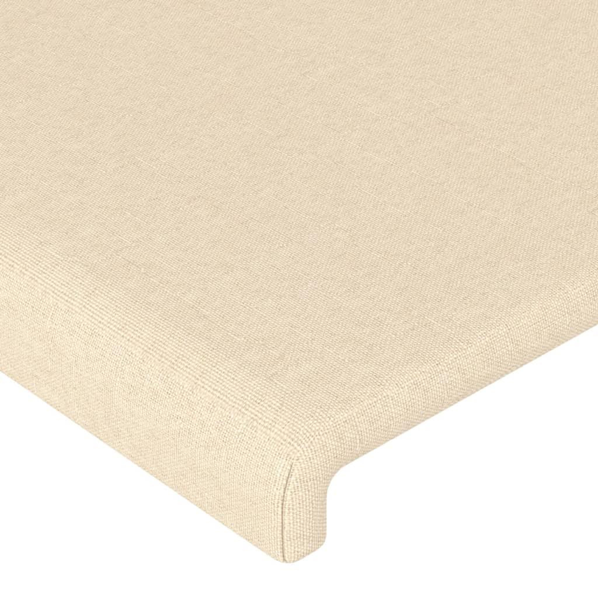 Voir la diapositive 5 : VIDAXL Tete de lit avec oreilles Creme 147x23x78/88 cm Tissu