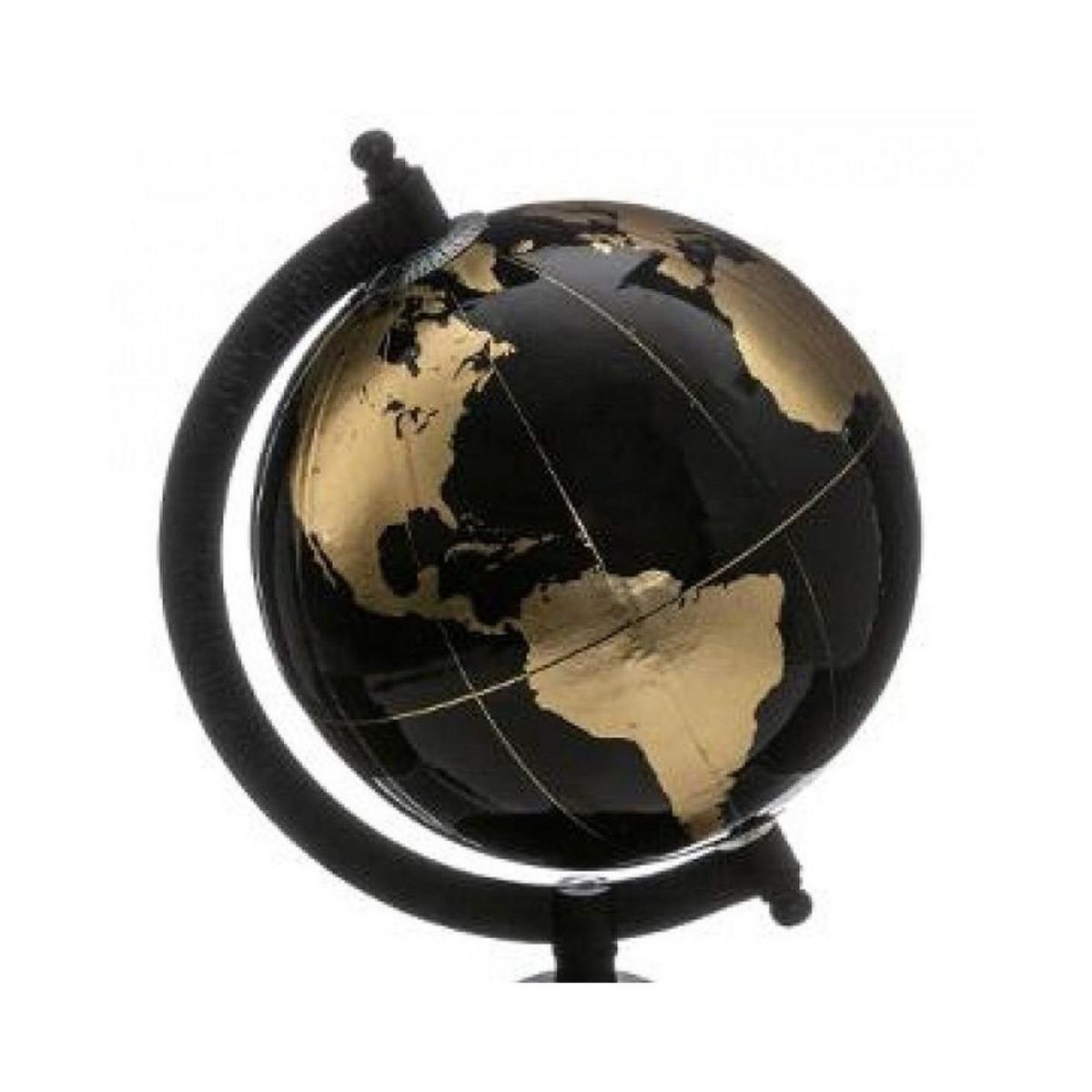 ATMOSPHERA Globe terrestre noir et or H22 cm