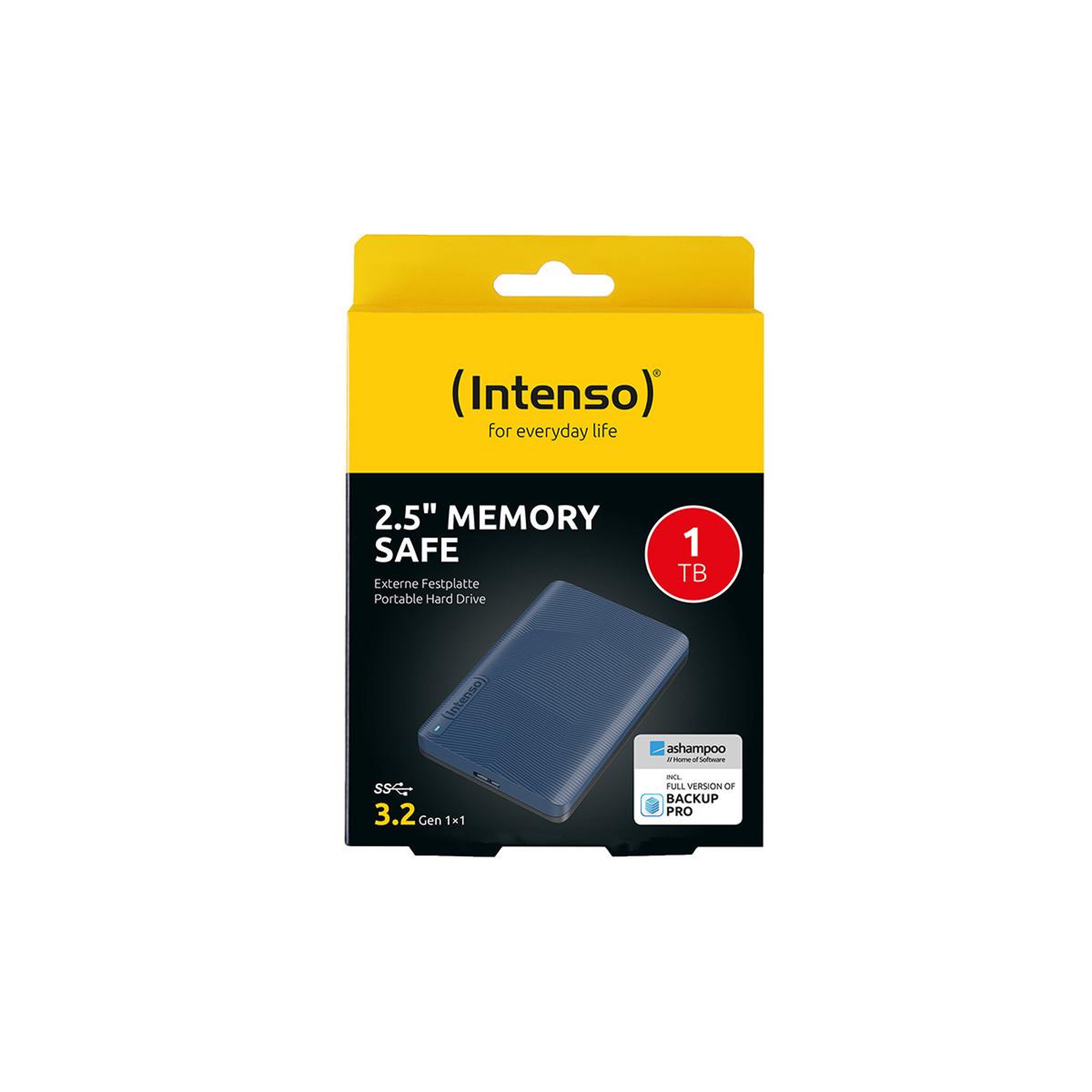 Voir la diapositive 3 : Intenso Intenso Disque dur externe Memory Safe 1 To, bleu