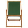 Voir la diapositive 2 : VIDAXL Chaise pliable de plage bois d'eucalyptus et tissu vert