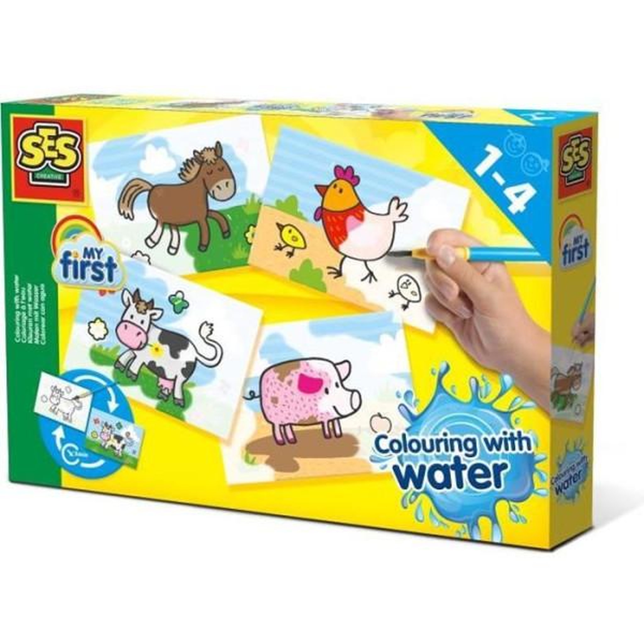 Voir la diapositive 1 : SES Creative SES CREATIVE - 14455 - Coloriage a l'eau - Animaux de la Ferme