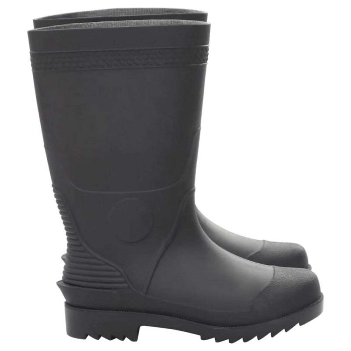 VIDAXL Bottes de pluie noir taille 40 PVC