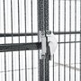 PAWHUT PawHut Cage à Oiseaux Portable avec 4 Mangeoires et 4 Perchoirs Pratique 81 x 48 x 163 cm Noir et Gris