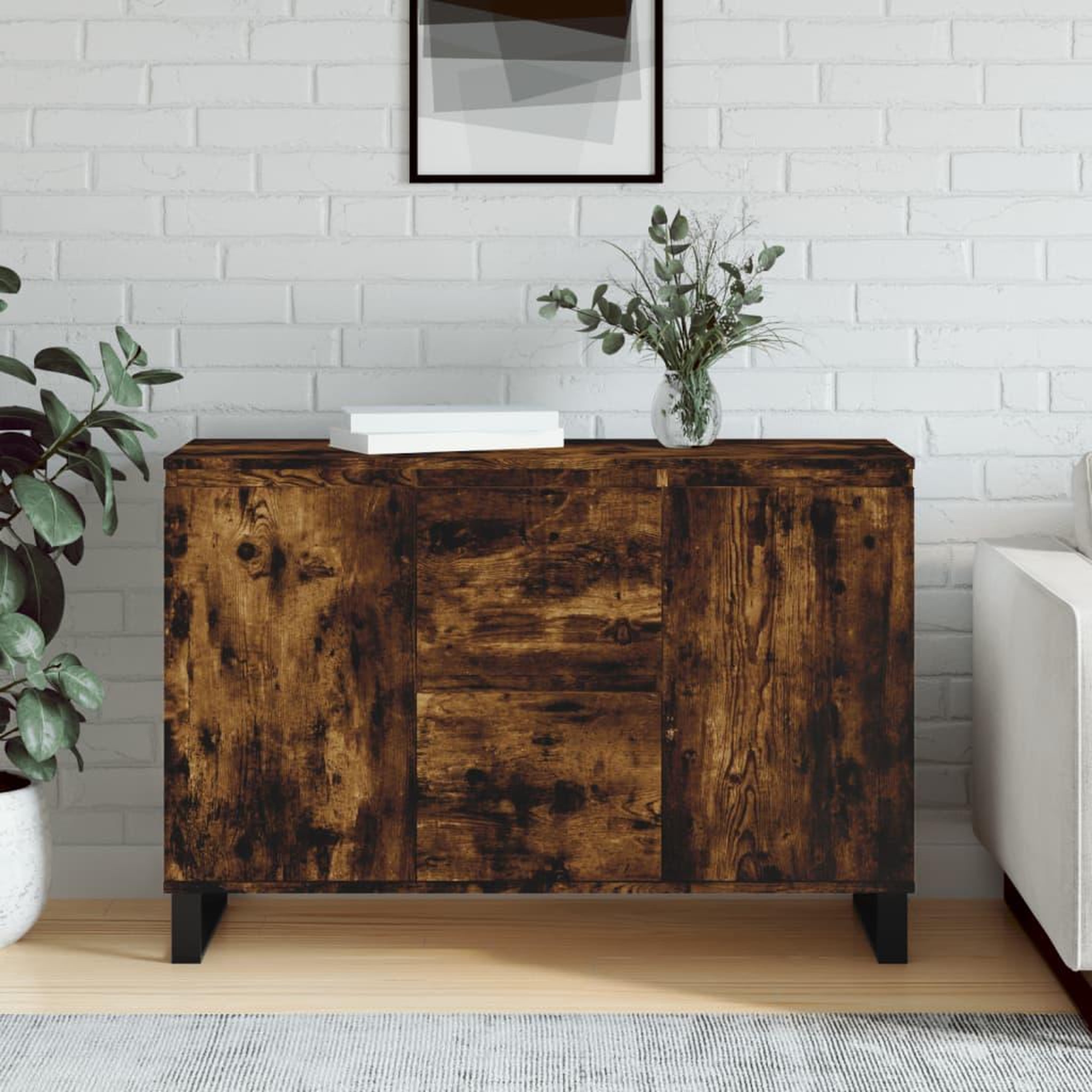 VIDAXL Buffet chene fume 104x35x70 cm bois d'ingenierie