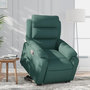 Voir la diapositive 1 : VIDAXL Fauteuil inclinable vert fonce tissu