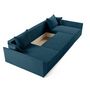 Voir la diapositive 2 : BEST MOBILIER Mike - canapé panoramique en u - 7 places - convertible avec coffre - en velours côtelé