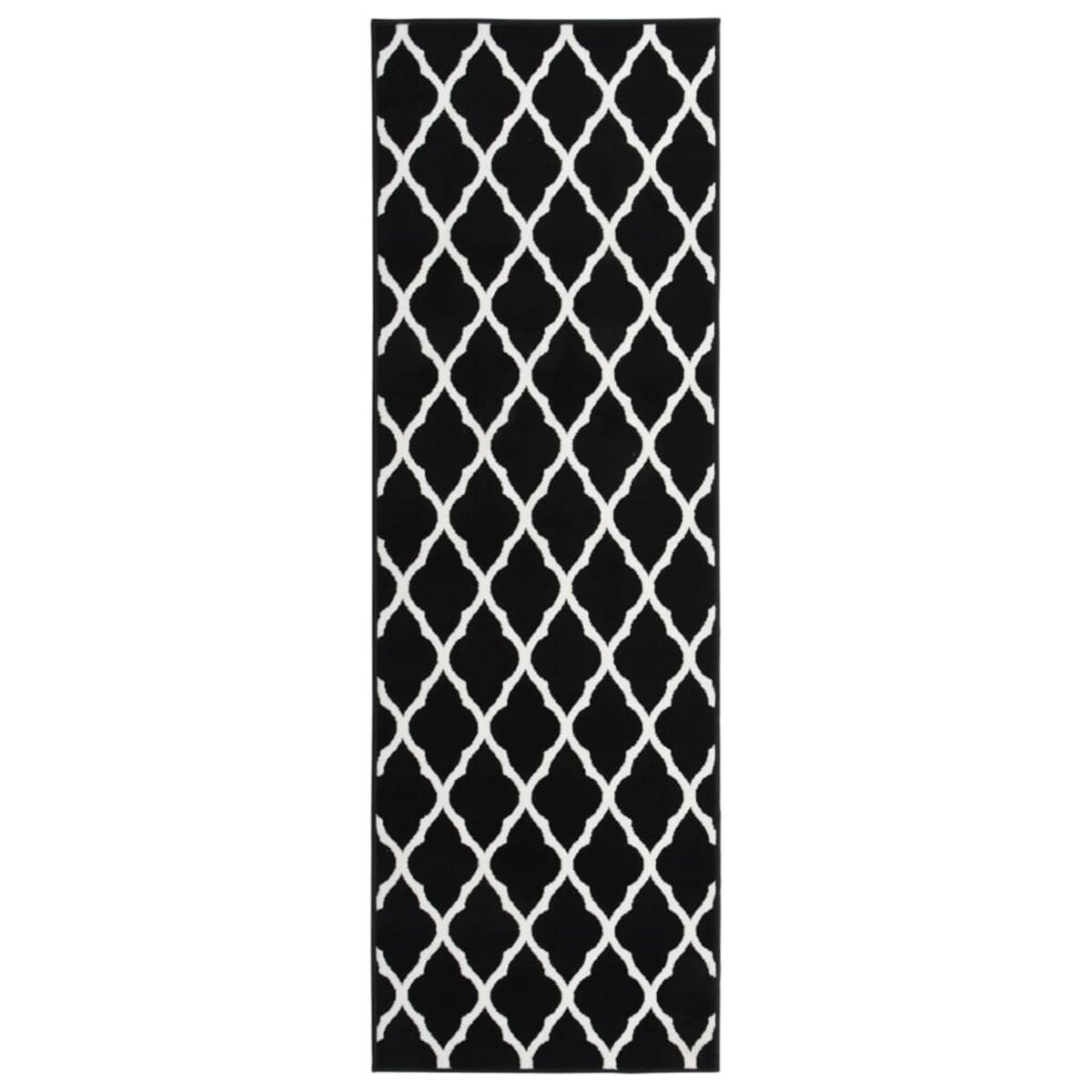 VIDAXL Tapis BCF Noir et blanc 80x250 cm