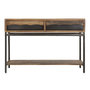 Voir la diapositive 2 : Paris Prix Console Design en Bois  Yellowstone  118cm Marron