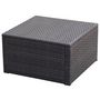 Voir la diapositive 3 : VIDAXL Tabouret / repose-pied Resine tressee 53 x 53 x 30 cm Marron