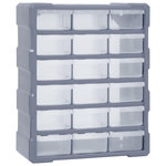VIDAXL Organisateur multi-tiroirs avec 18 tiroirs centraux 38x16x47 cm