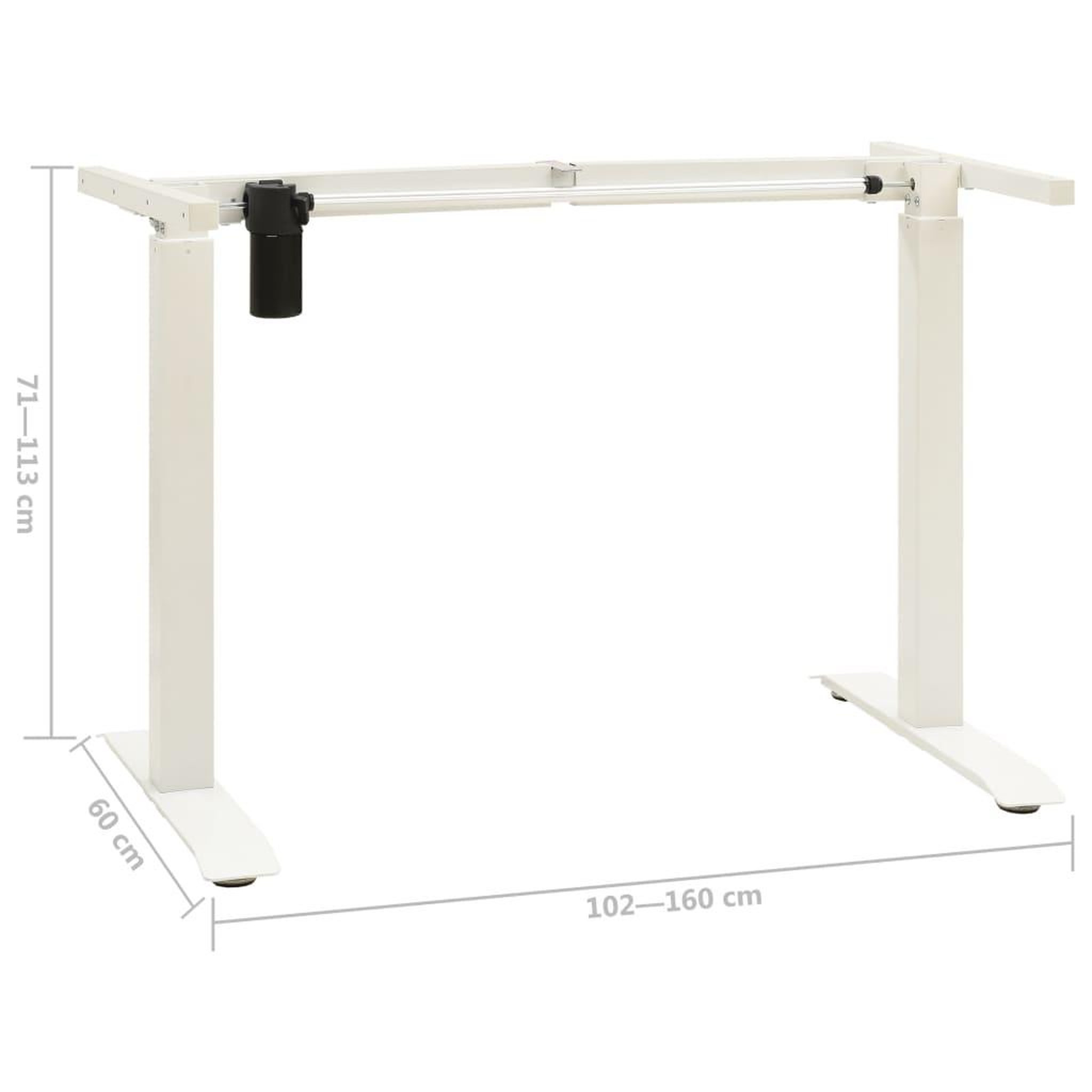 Voir la diapositive 6 : VIDAXL Cadre de bureau motorise electrique reglable en hauteur Blanc
