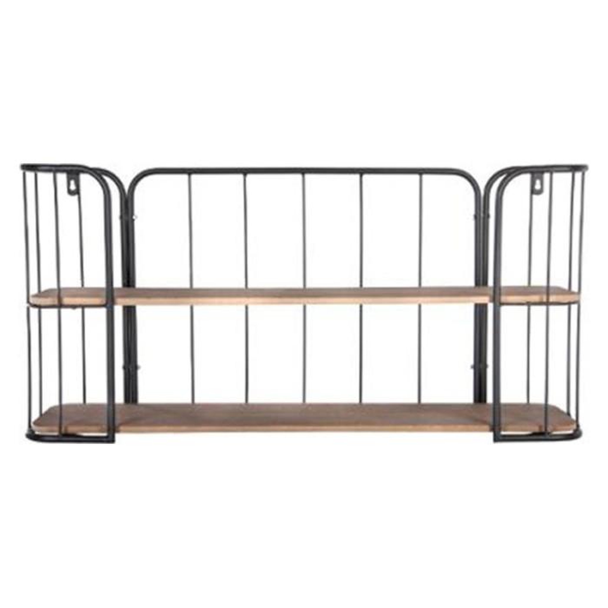 Voir la diapositive 2 : ATMOSPHERA Etagère Murale à 2 Niveaux  Jordi  75cm Marron