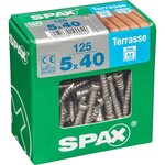 CENTRALE BRICO Lot de 125 vis inox tête cylindrique SPAX, Diam.5 mm x L.40 mm