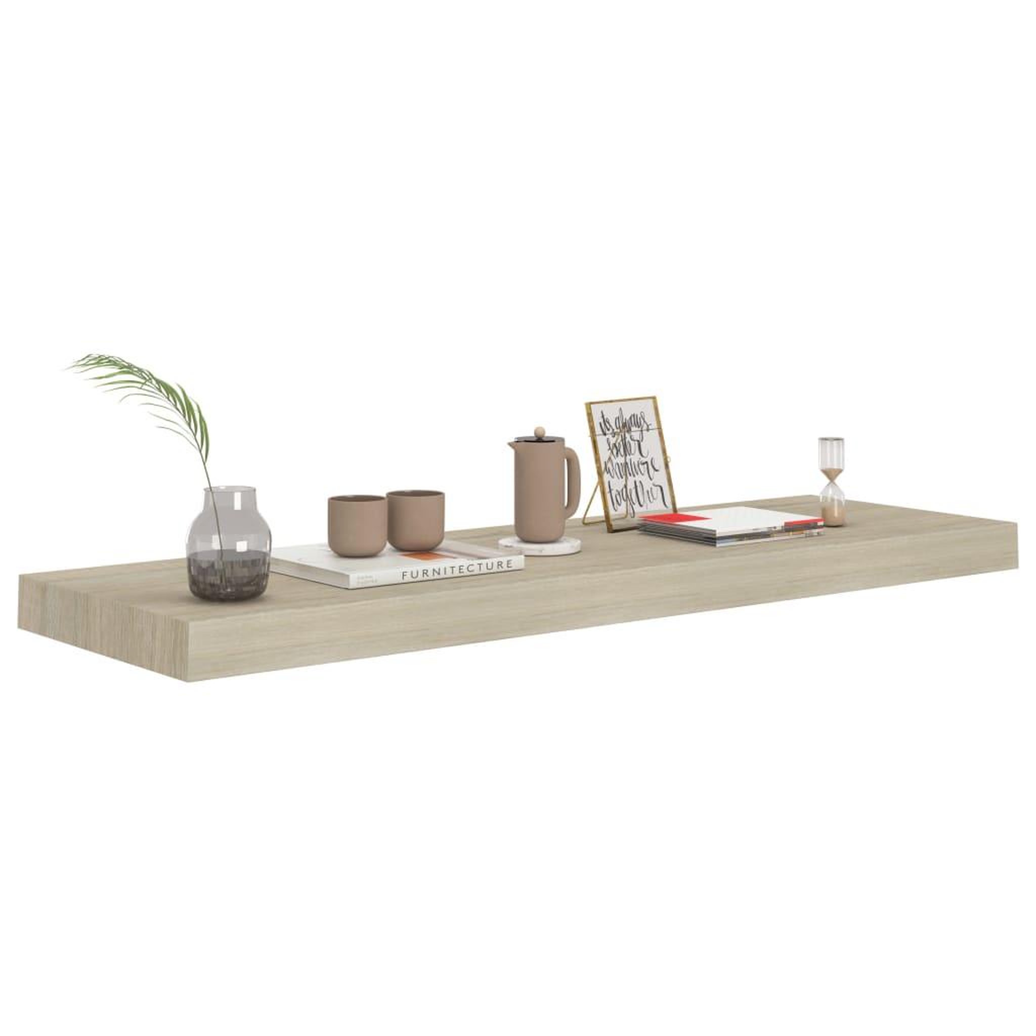 Voir la diapositive 3 : VIDAXL Etagere flottante murale chene 80x23,5x3,8 cm MDF