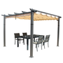 Voir la diapositive 3 : CONCEPT USINE Pergola taupe 3x3m en aluminium GAZEBO