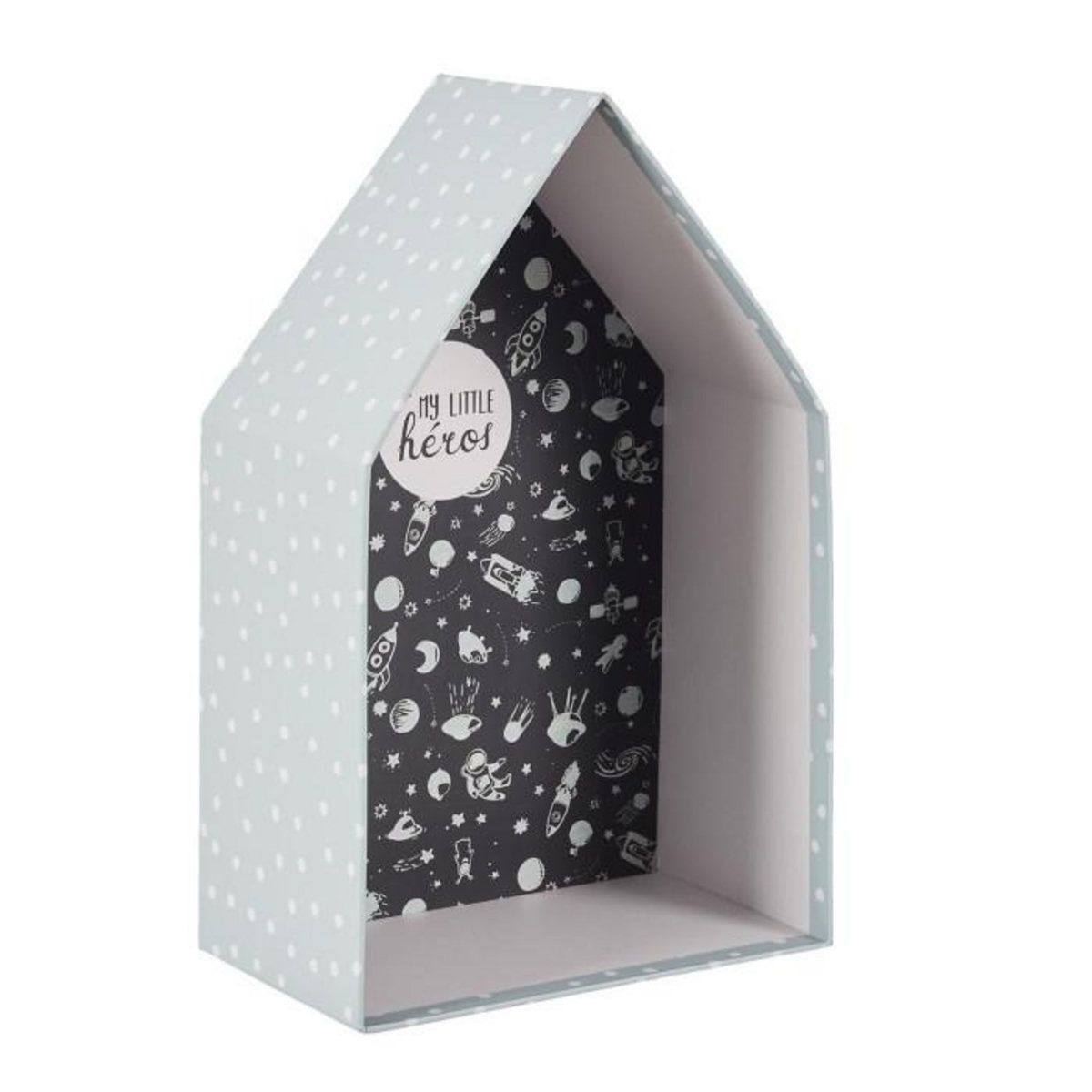 Paris Prix Lot de 3 Boîtes Gigognes  Maison Garçon  32cm Gris