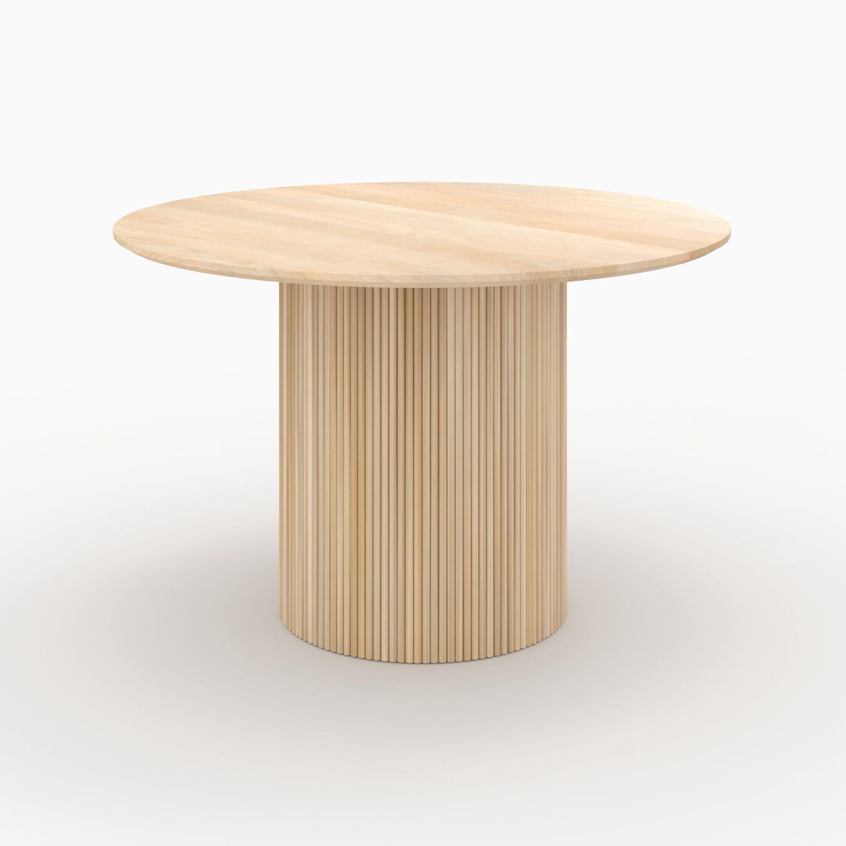 MAISON PAVANE Table ronde 4 personnes en bois de manguier D120 cm-Agathe