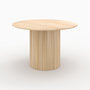 Voir la diapositive 1 : MAISON PAVANE Table ronde 4 personnes en bois de manguier D120 cm-Agathe