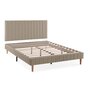 Voir la diapositive 1 : VS VENTA-STOCK Sommier + tête de lit Eris 150x190 cm Beige