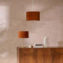 Voir la diapositive 5 : ATMOSPHERA Abat-Jour en Velours  Beline  30cm Terracotta