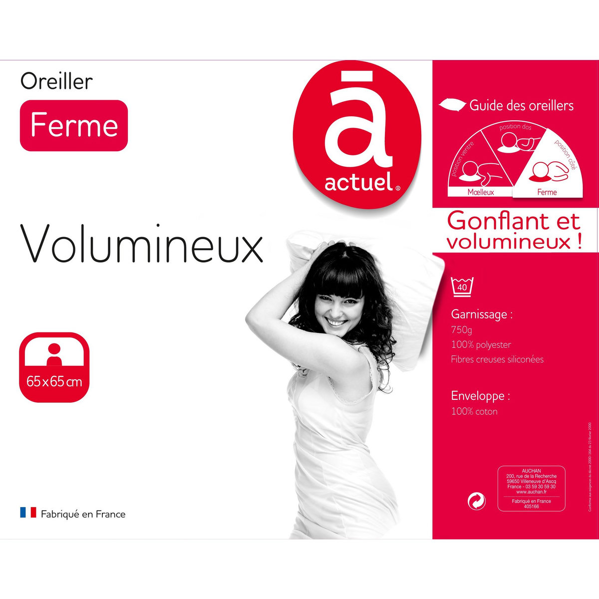 ACTUEL Oreiller Volumineux Ferme
