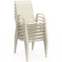 Voir la diapositive 4 : ID MARKET Salon de jardin MADRID table 190 cm et 8 chaises empilables beige