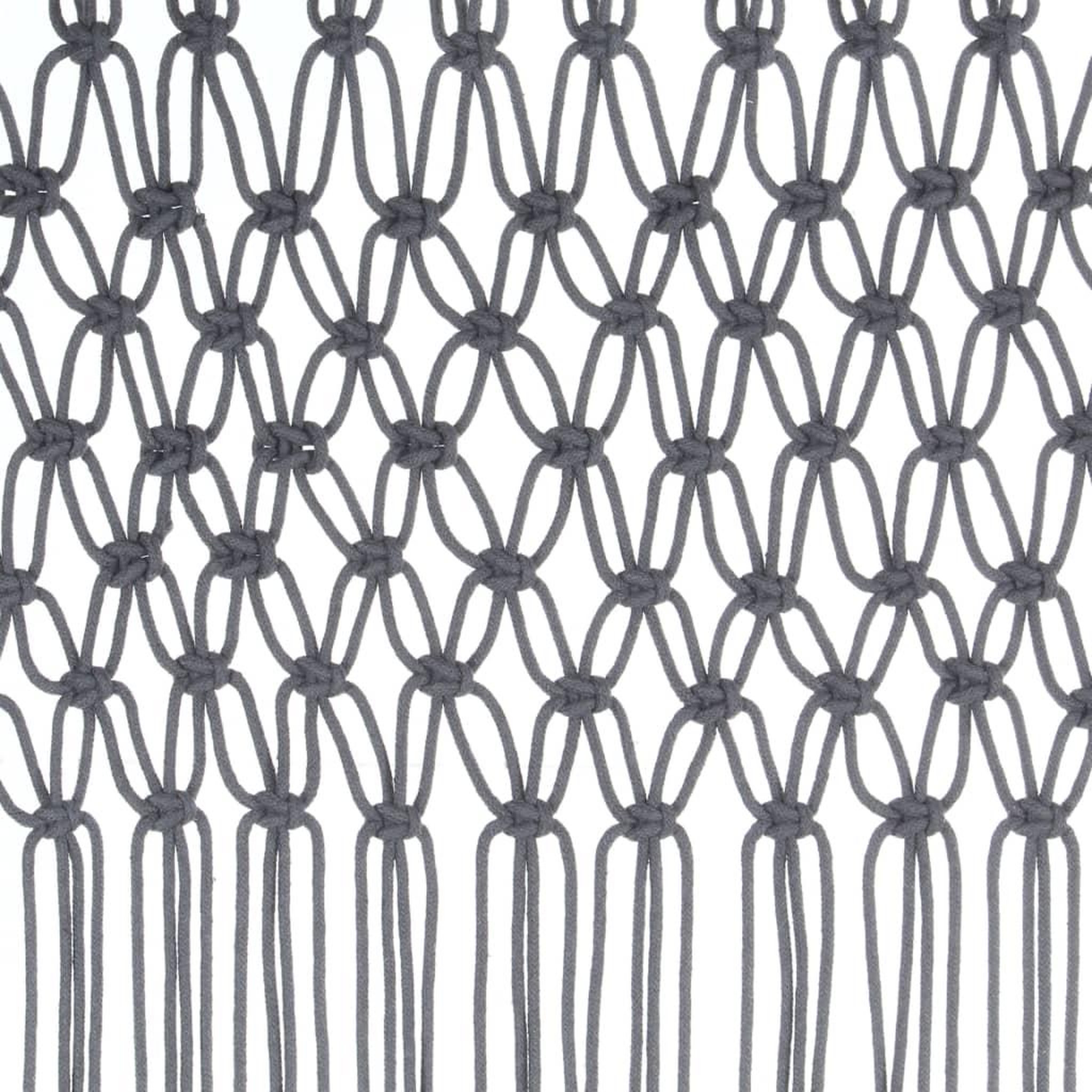 Voir la diapositive 4 : VIDAXL Rideau en macrame Anthracite 140x240 cm Coton