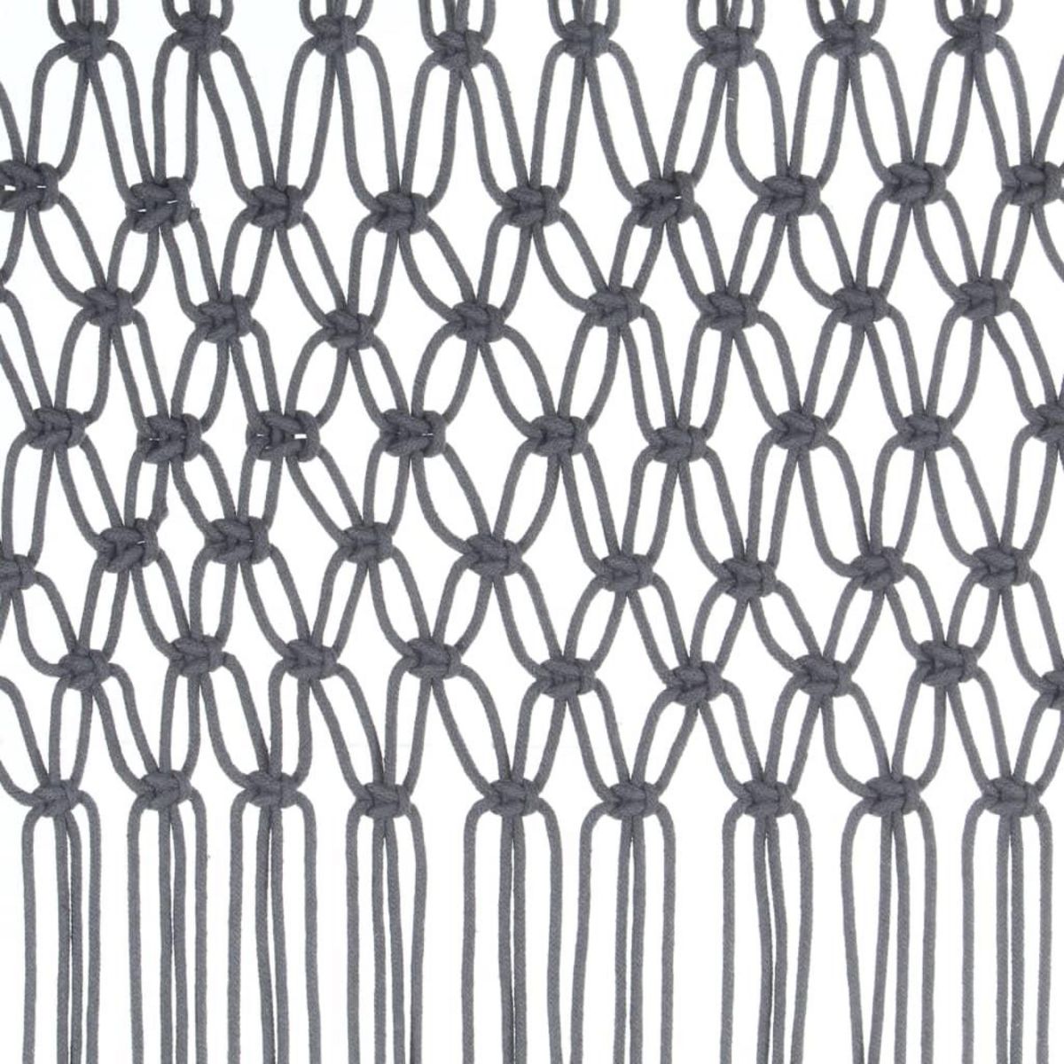 VIDAXL Rideau en macrame Anthracite 140x240 cm Coton