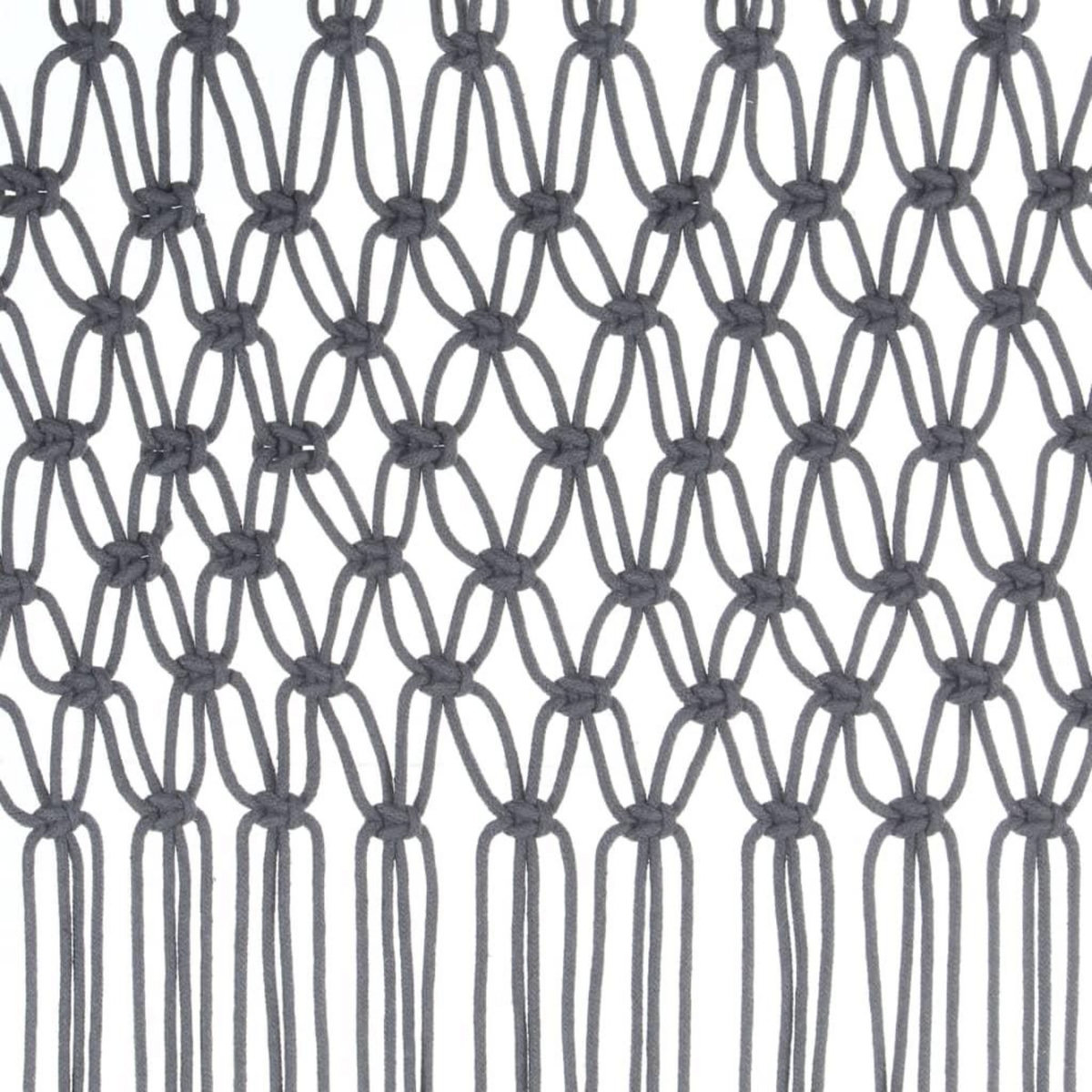 VIDAXL Rideau en macrame Anthracite 140x240 cm Coton