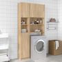 Voir la diapositive 1 : VIDAXL Armoire de salle de bain Chene sonoma Bois d'ingenierie
