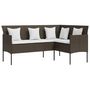 Voir la diapositive 3 : VIDAXL Ensemble de canapes en L 5pcs et coussins resine tressee marron