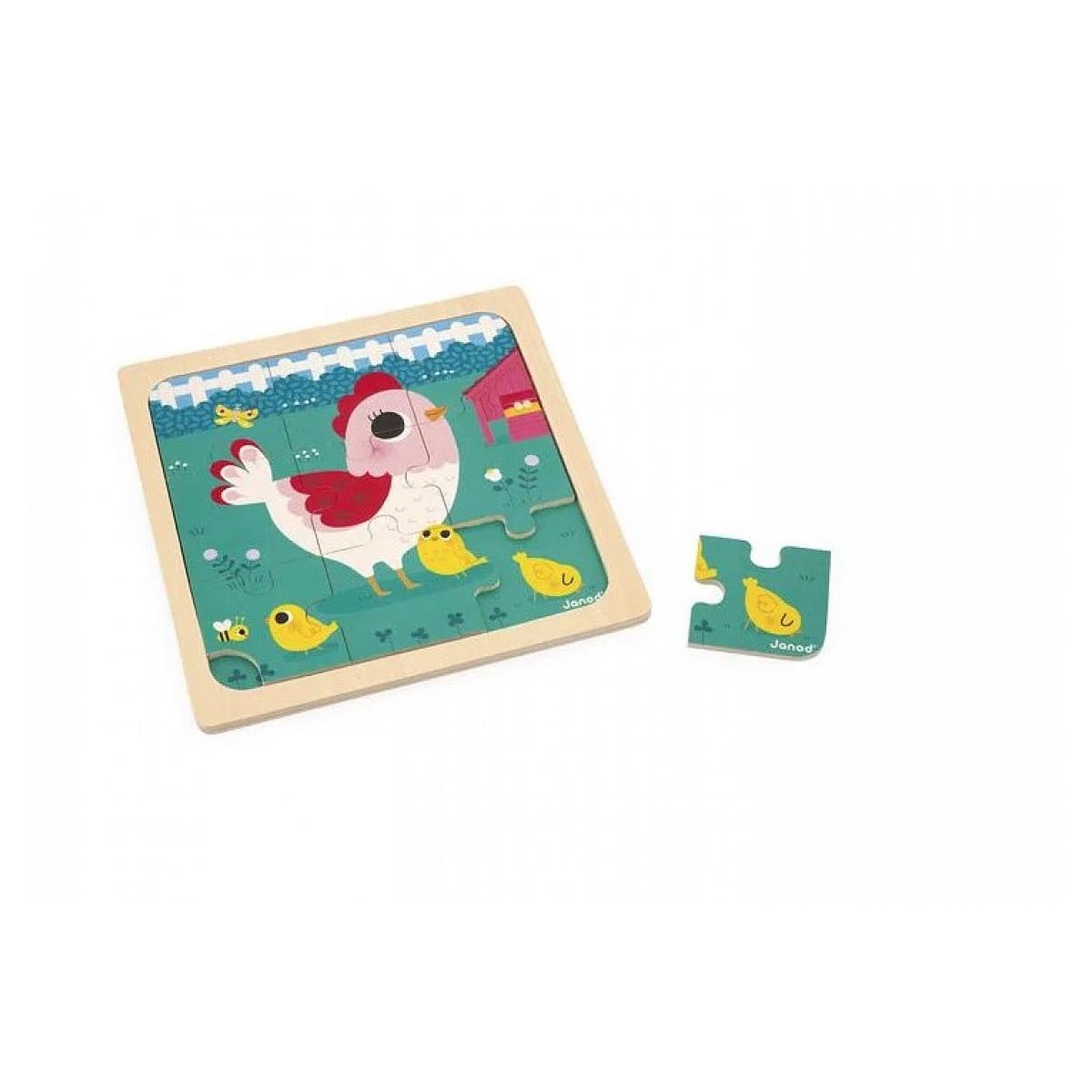 Voir la diapositive 2 : Juratoys-Janod Puzzle Poulette Henriette