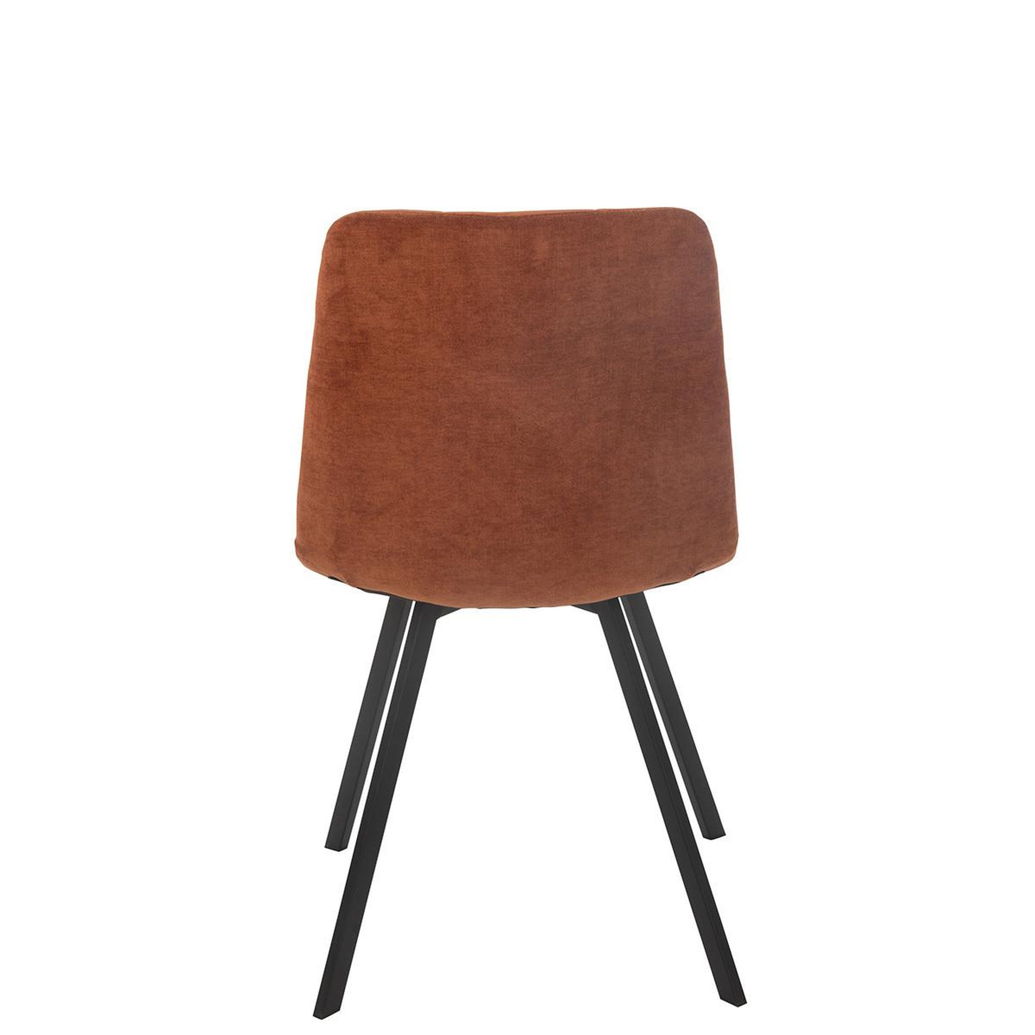 Voir la diapositive 4 : J-LINE Chaise matelassée  clark  85cm rouille