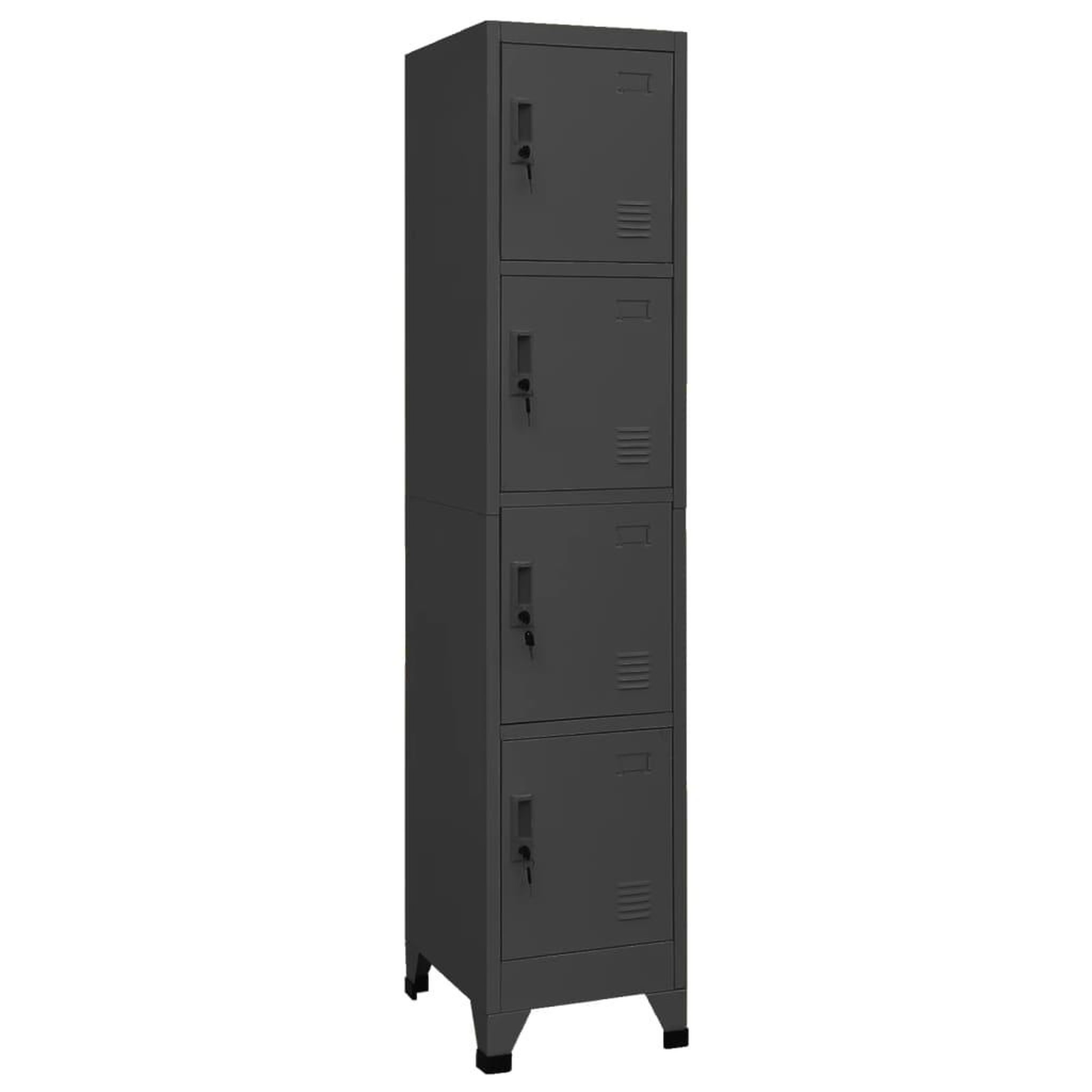 Voir la diapositive 1 : VIDAXL Armoire a casiers Anthracite 38x45x180 cm Acier