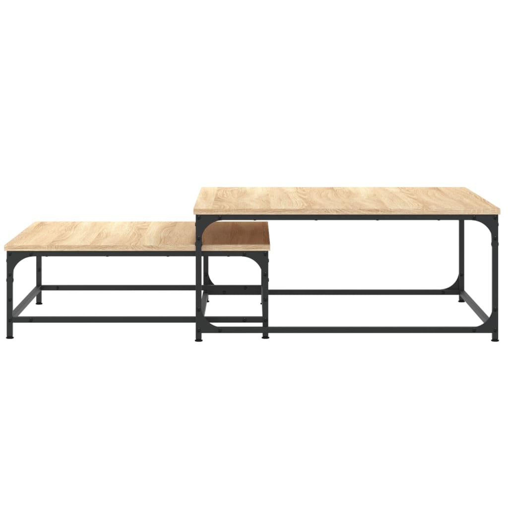 Voir la diapositive 4 : VIDAXL Tables basses gigognes 2 pcs chene sonoma bois d'ingenierie