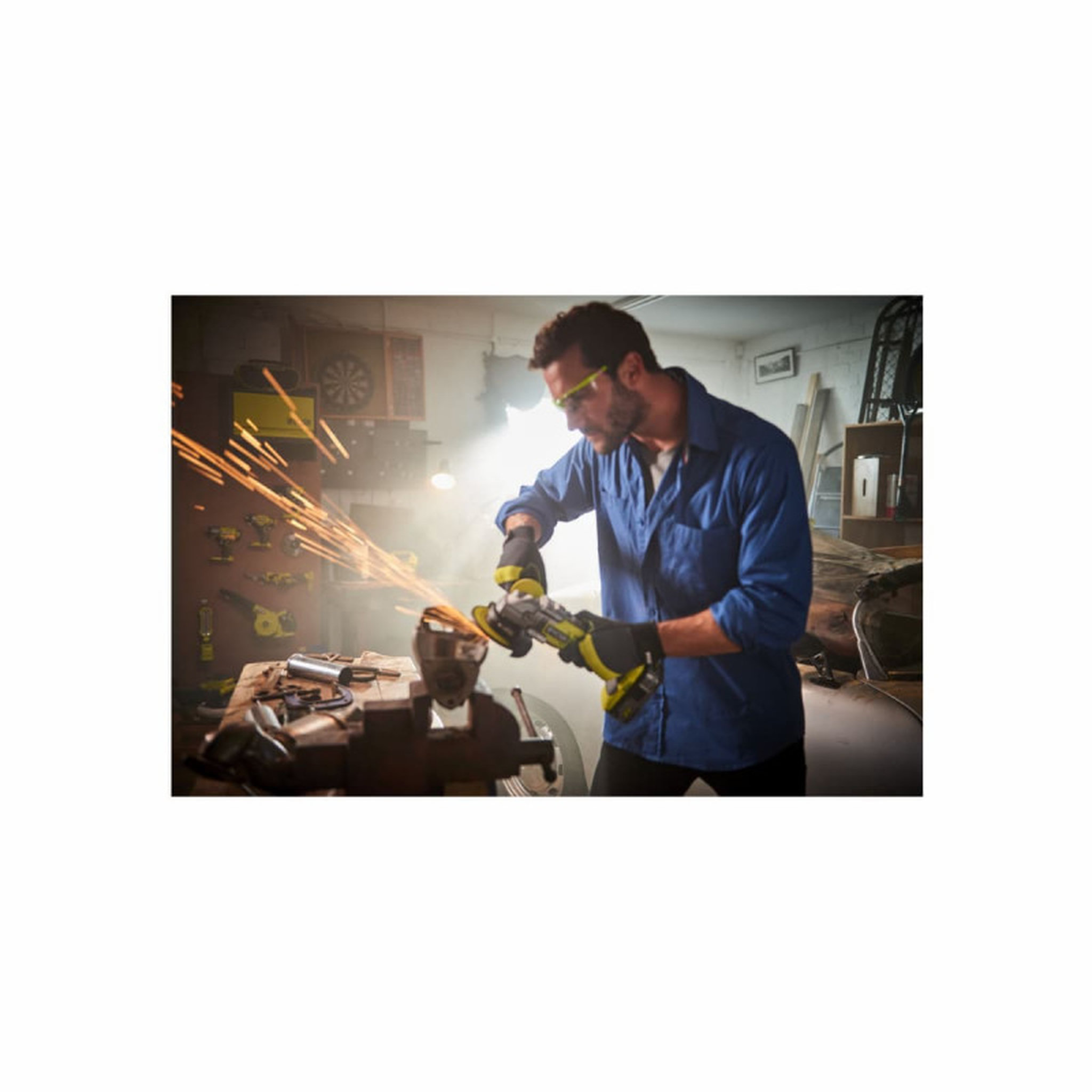 Voir la diapositive 2 : Ryobi Meuleuse d'angle RYOBI 18 V One+ - sans batterie ni chargeur R18AG-0