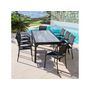 Voir la diapositive 2 : Habitat et Jardin Table de jardin en aluminium extensible  Lagos  - 140/280 x 90 x 76 cm - Gris